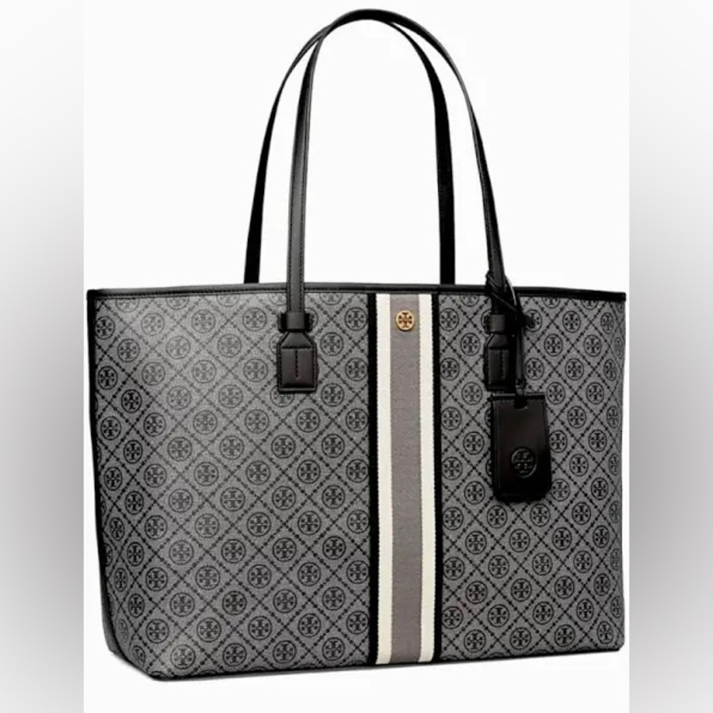 TORY BURCH T Monogram Coated Canvas
Black Tote Bag